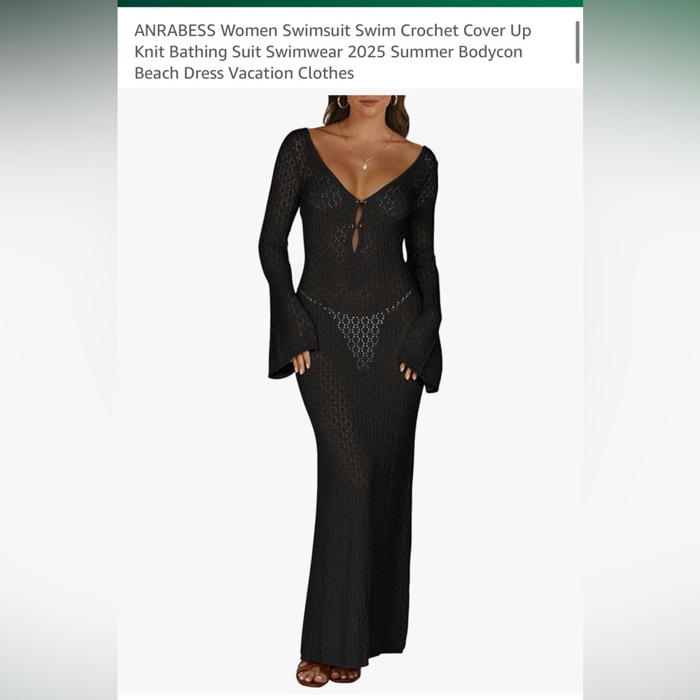 Amazon Anrabes Crochet Cover Up NWT